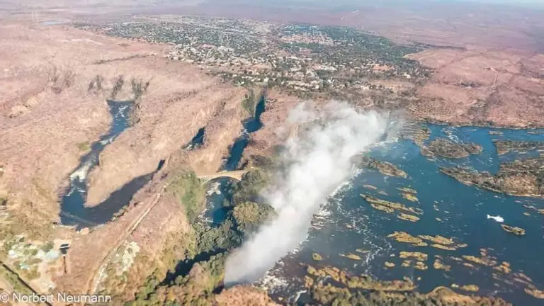 Simbabwe, Rundflug über die Victoriafälle