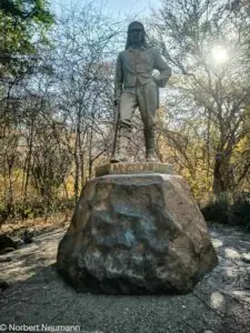 Simbabwe, Victoria Falls, Statue von David Livingstone